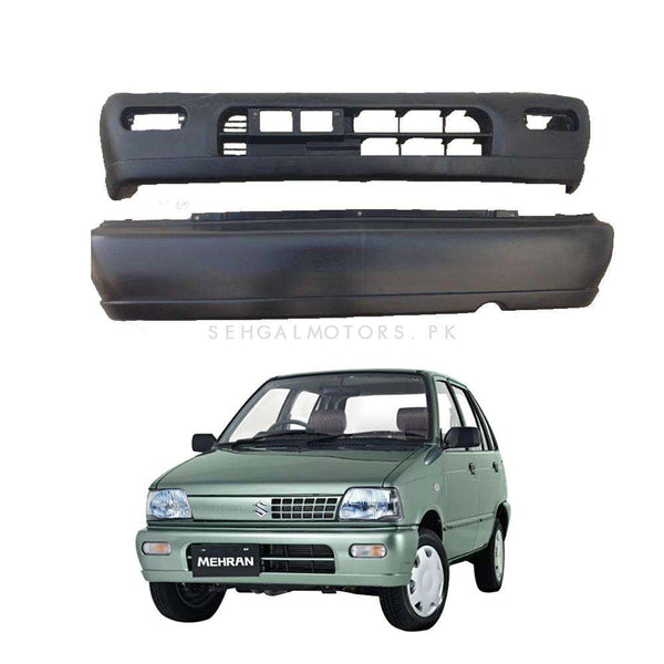 Suzuki Mehran Euro II Front and Rear Bumper 2 Pcs - Model 2012-2017 - Best Quality Bumpers Set | OEM Standard Genuine Style | Mehran Spare part