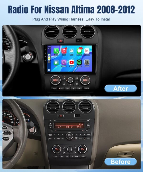 Nissan Altima 2008 – 2012 (9-inch) Android Multimedia System for Automatic AC