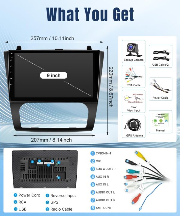 Nissan Altima 2008 – 2012 (9-inch) Android Multimedia System for Automatic AC