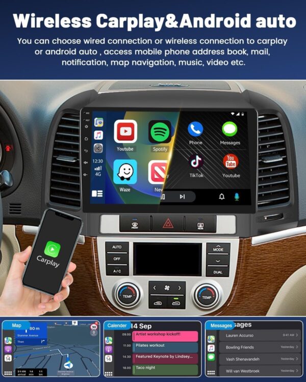 Android Monitor for Hyundai Santafe 2008-12