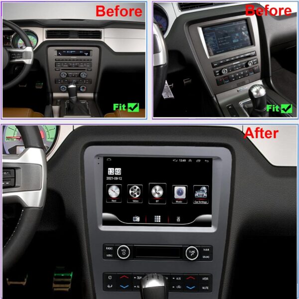 2010-2014 Ford Mustang Android Multimedia Head Unit QLED 9"Inch Display Car Radio with Bluetooth GPS Navigation System