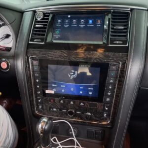Nissan Patrol 2020 Dual Screen Android QLED Display Car Radio with Bluetooth GPS Navigation System (Low Option)