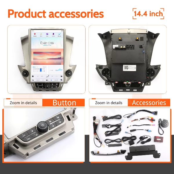 8+128 Chevrolet Tahoe / Suburban / GMC Yukon (2015–2020) 14.4″ IPS QHD 2K Navigation & Infotainment System