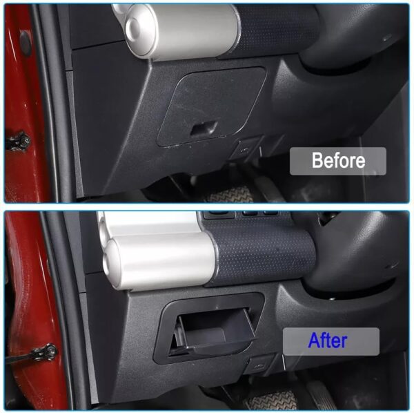 Multifunctional ABS Fuse Storage Box for Toyota FJ Cruiser 2007-2021 – Driver's Seat Coin & Fuse Organizer