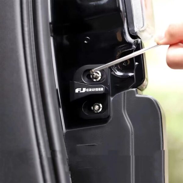 HYZYingW Compatible with Toyota FJ Cruiser 2007-2022 Aluminum Alloy Car Tailgate Door Lock Outer Buckle Striker Limiting Stopper Trim, Noise Reducing, Anti-Move FJ Cruiser