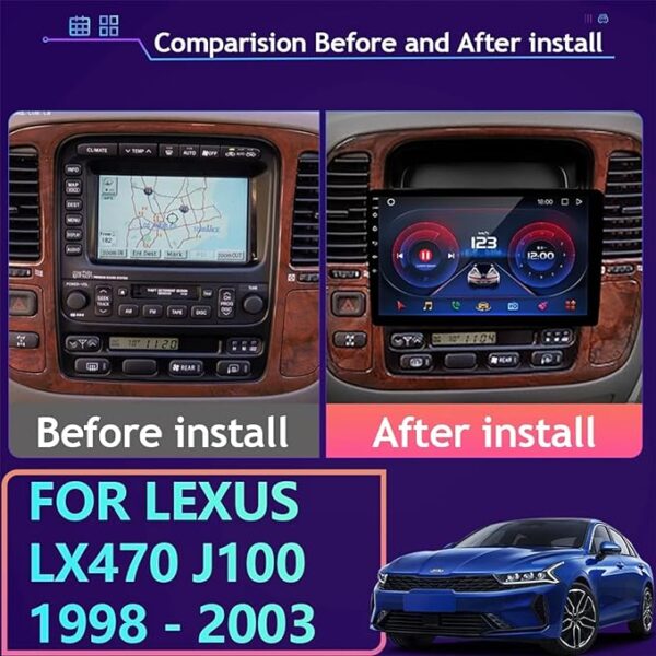 Android Monitor for Lexus LX470 1998-2003 | 10 inch