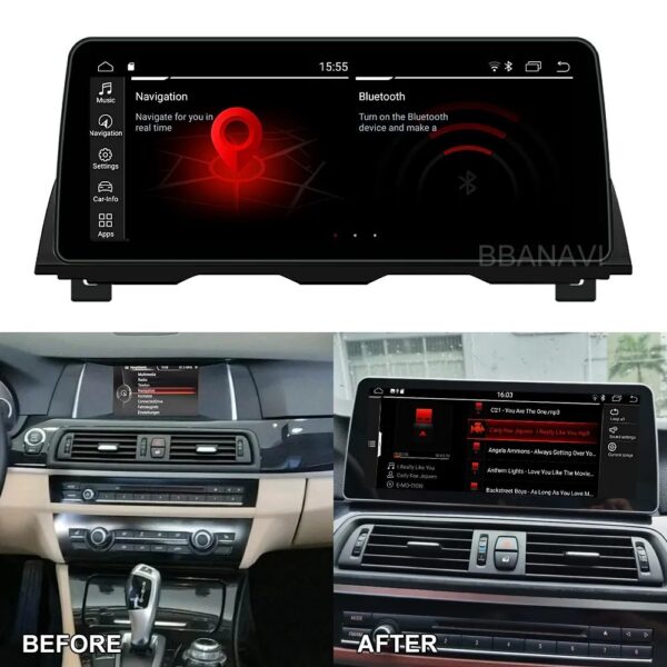 Car Stereo Screen for BMW 5 Series F10/F11 CIC 2010-12 12.3 Inch android monitor