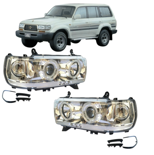 Toyota Land Cruiser 1992-1997 Chrome Color Head Lamp