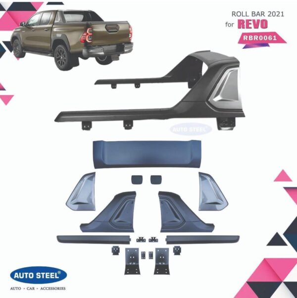 Toyota Revo 2021 Black Roll Bar Kit