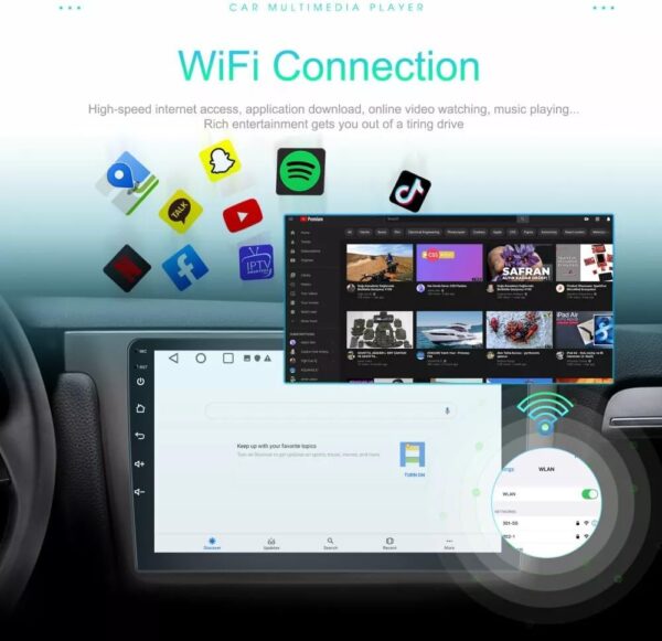 Toyota Land Cruiser GXR 2016-2021, Android Stereo, Carplay & Android Auto, touchscreen 9.1" Inch multimediaInch Screen