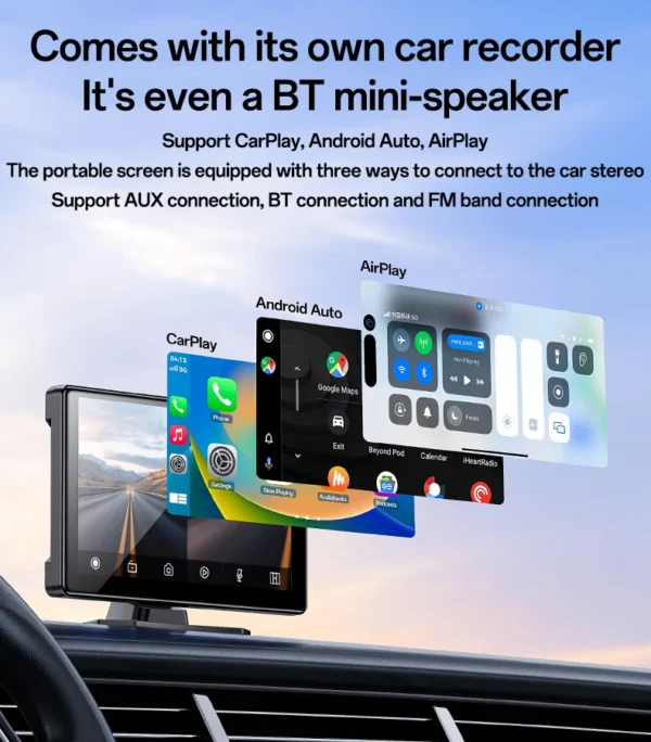 Yesido KM18 BT Rear Backup Camera 9"Inch HD Display With Front And 4-in-1 Car Audio/video Navigation Carplay