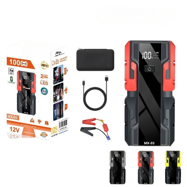 Car Jump Starter,Water-Resistant Jump Starter Battery Pack 10000MAH, Battery Jumper Starter Portable with USB/DC 12V/LED Light