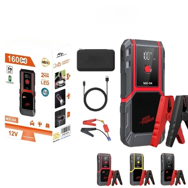 Car Jump Starter with Air Compressor,16000MAH Jump Start Battery Pack 12V Jump Box Car Battery Charger with Large Screen LED Lights