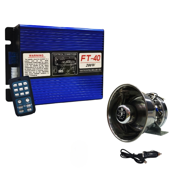 Sound Car Siren Speaker, Car Horn Vehicle Loudspeaker Emergency Siren Speaker Car Horn for Vehicles, Trucks & Security Use