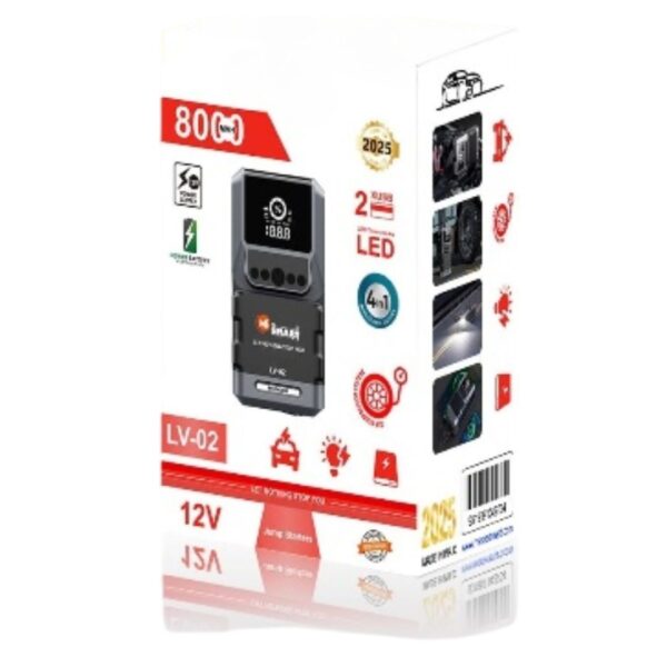 Car Battery Booster Jump Starter Power Pack, 8000MAH 12V