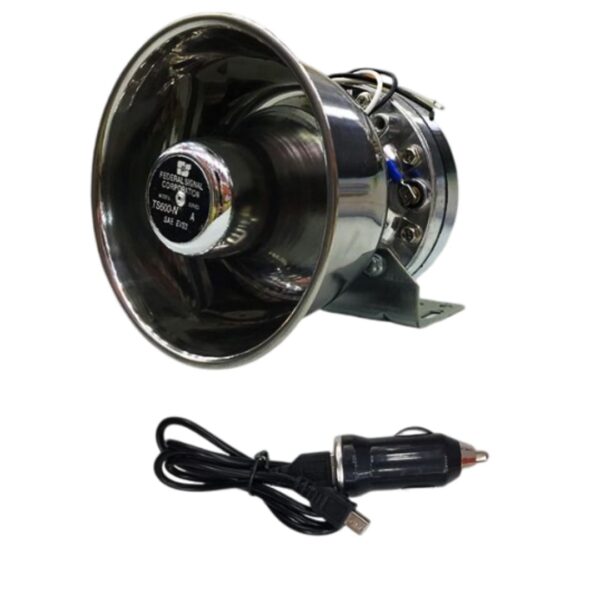 Sound Car Siren Speaker, Car Horn Vehicle Loudspeaker Emergency Siren Speaker Car Horn for Vehicles, Trucks & Security Use