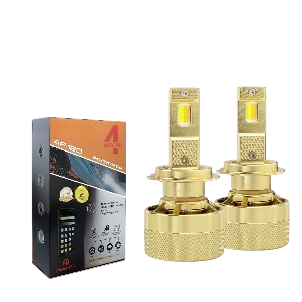 TriBeam H7 3-Color LED Headlight Bulb – 85W 8500LM Adjustable Light for All Driving Conditions