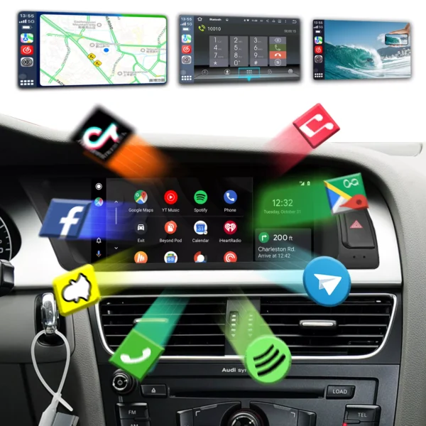 Audi A4 Android Auto Screen for 2008-2012 Cars with Carplay
