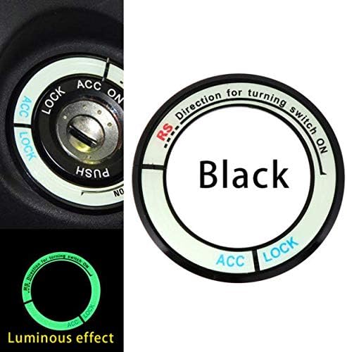 Luminous Alloy Car Ignition Switch Cover Auto Accessories Car Stickers For FJ Cruiser - Black