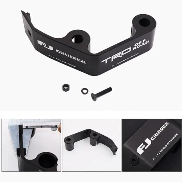 Fj Cruiser Flag Holder, Flag Pole Dual Holder, 2007-2023 Forged aluminum alloy antenna Spot Light bracket, Flag Mount