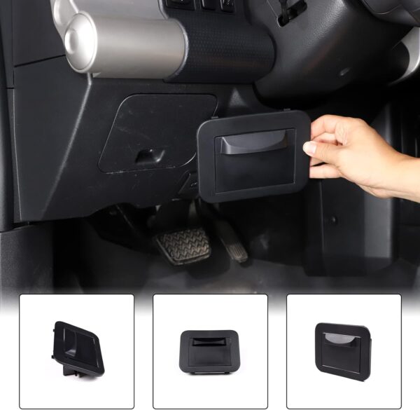 Fuse Storage Box Fit for Toyota FJ Cruiser 2007-2021, Driver’s Seat Fuse Box Coin Container, Multifunctional ABS