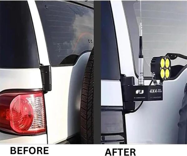 Fj Cruiser Flag Holder, Flag Pole Dual Holder, 2007-2023 Forged aluminum alloy antenna Spot Light bracket, Flag Mount