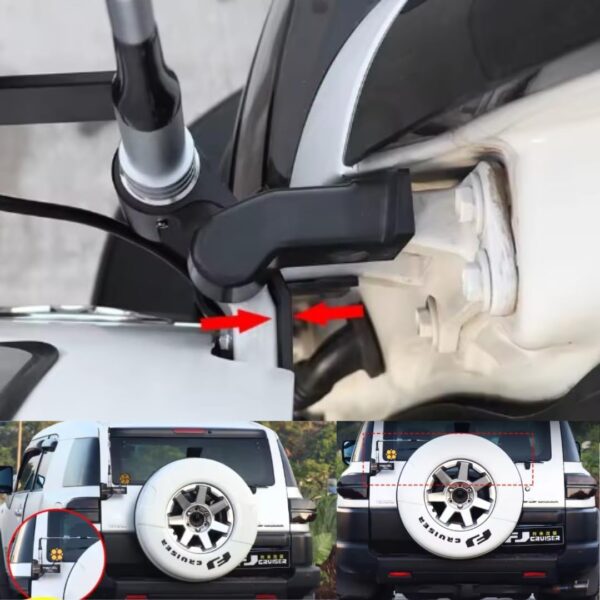 Fj Cruiser Flag Holder, Flag Pole Dual Holder, 2007-2023 Forged aluminum alloy antenna Spot Light bracket, Flag Mount
