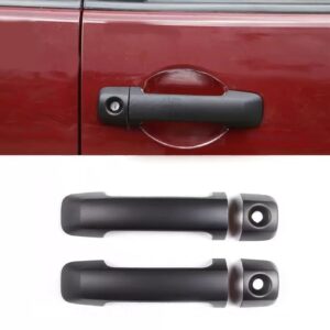 Car Exterior Door Handle Protector Cover for Toyota FJ Cruiser 2007-2021 Accessories, ABS Material Automotive Door Handles Anti Scratch Protector Stickers, 1 Pair (Carbon Fiber & Matt Black)