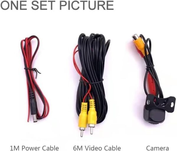 HD 720P Car Reverse Camera, 170° Fisheye Lens, Night Vision, IP68 Waterproof, Parking Assistance, Black