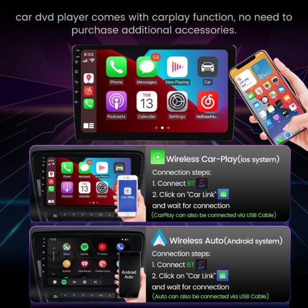 Nissan Pathfinder Android Head Unit QLED 9"Inch Display Car Radio with Bluetooth GPS Navigation System