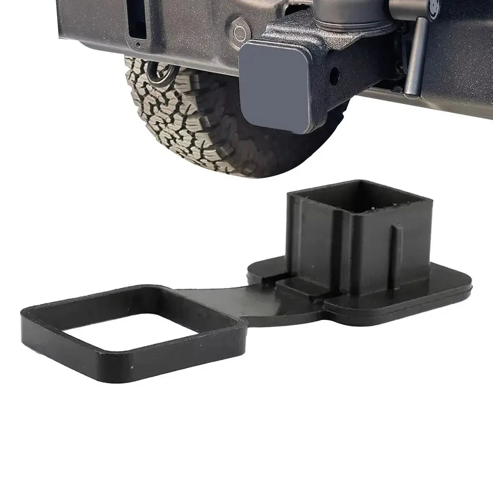Rubber Trailer Hitch Waterproof Dust-Proof Square Port Protective Cover 2 Inch Tow Cap for FJ Cruiser
