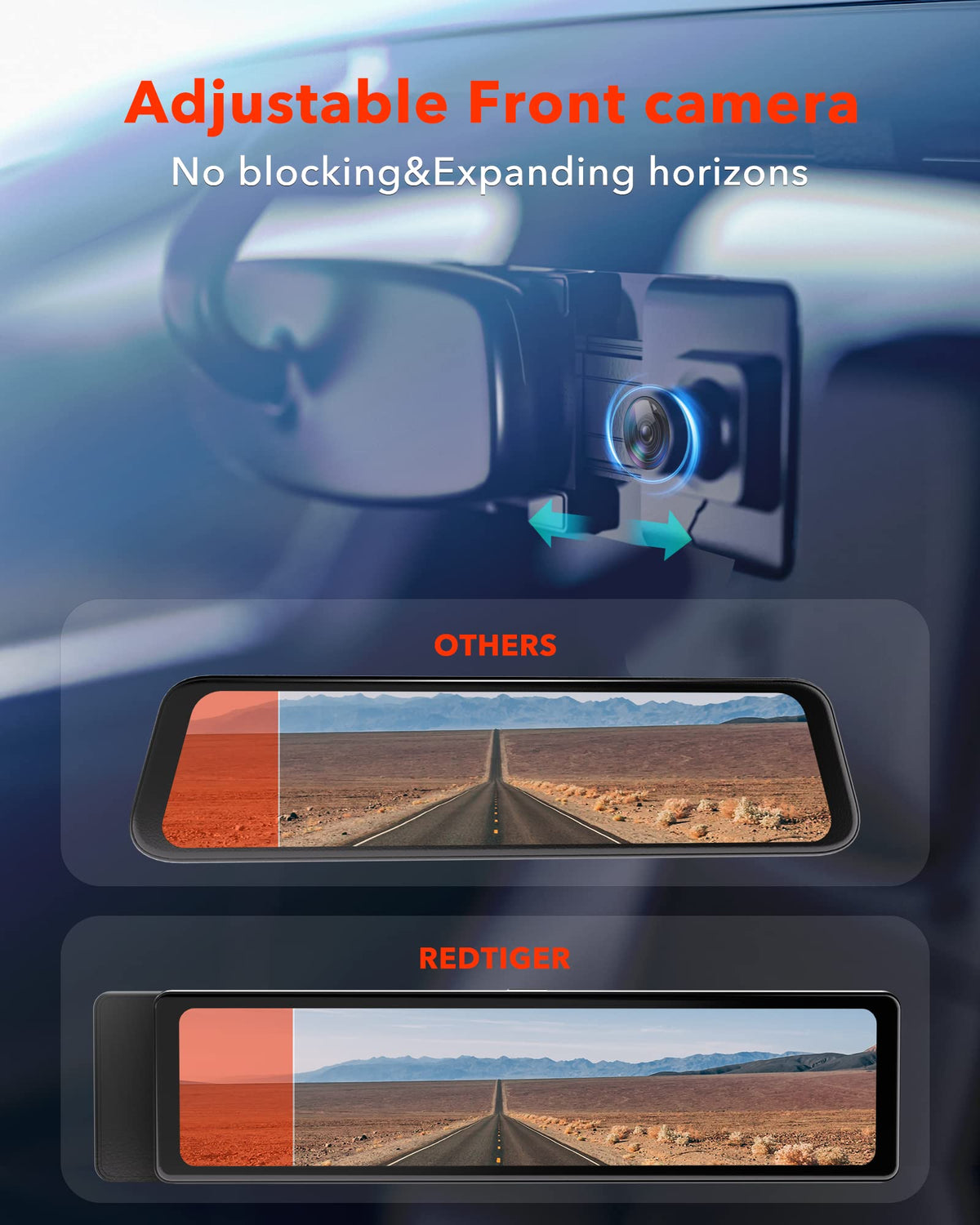 REDTIGER (T27) 4K+2.5K Touchscreen Smart Parking Assist Dash Cam