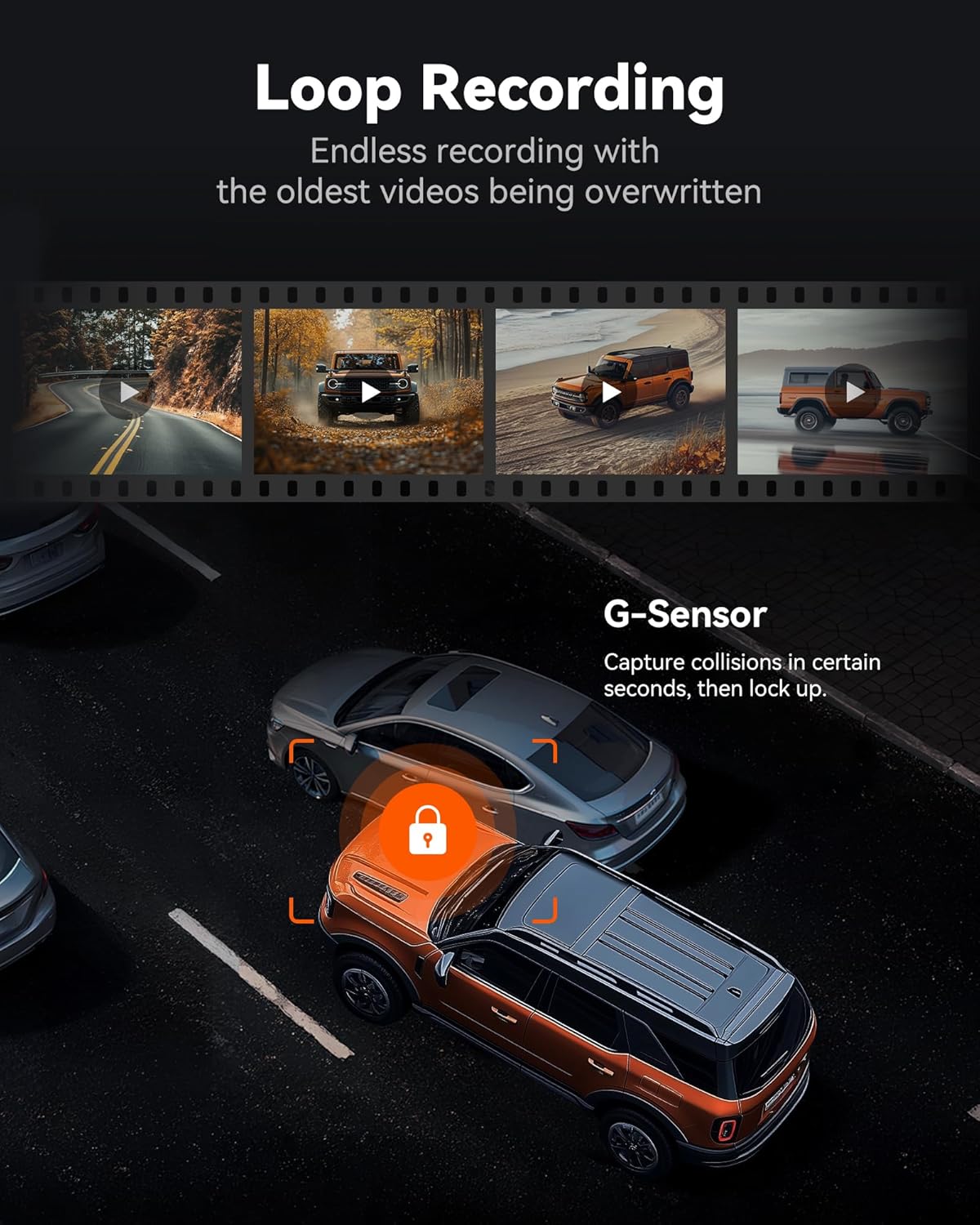 WOLFBOX (G840S) 12" 4K Mirror Dash Cam Backup Camera, 5.8GHz WiFi Smart Rearview Mirror for Cars & Trucks, Front and Rear View Dual Cameras, Night Vision, Parking Assistance, Included 32GB Card & GPS