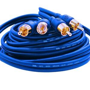 Car Audio System AV (5M) Male to Male Extension Cable (Blue)
