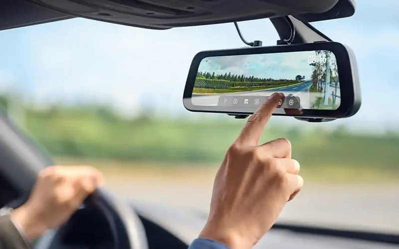 DashCam, 2K Resolution,4K Resolution,9.3-Inch Touchscreen Mirror Dash Cam with Dual Camera, WiFi & App (Single Front Camera) With Installation