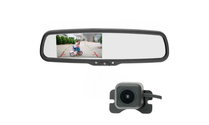 Rear View Mirror With Wide View Back up Full HD Camera for Cars